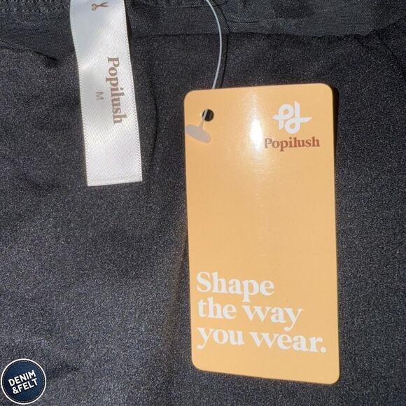 Popilush Black Seamless Shapewear Tank Jumpsuit Size M NWT/NEW Sculpting Fit - Picture 16 of 16